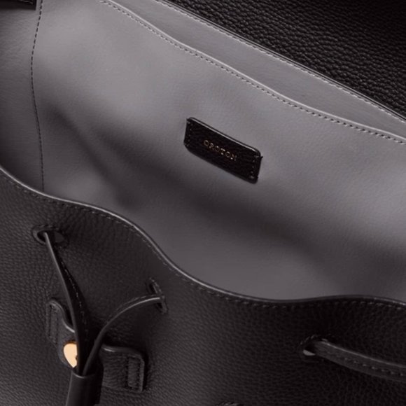 Textured leather backpack main image 4